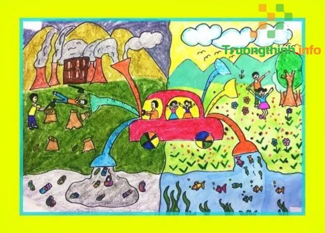 Ý tưởng đột phá trong tranh vẽ ô tô mơ ước đơn giản đẹp dự thi