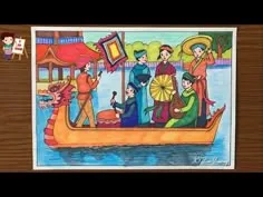 Ý tưởng sáng tạo không giới hạn trong vẽ tranh lễ hội đền hùng