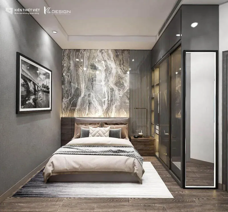 Sử dụng gương trang trí phòng ngủ có cửa sổ