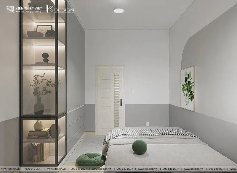 Tối giản nội thất phòng ngủ có cửa sổ