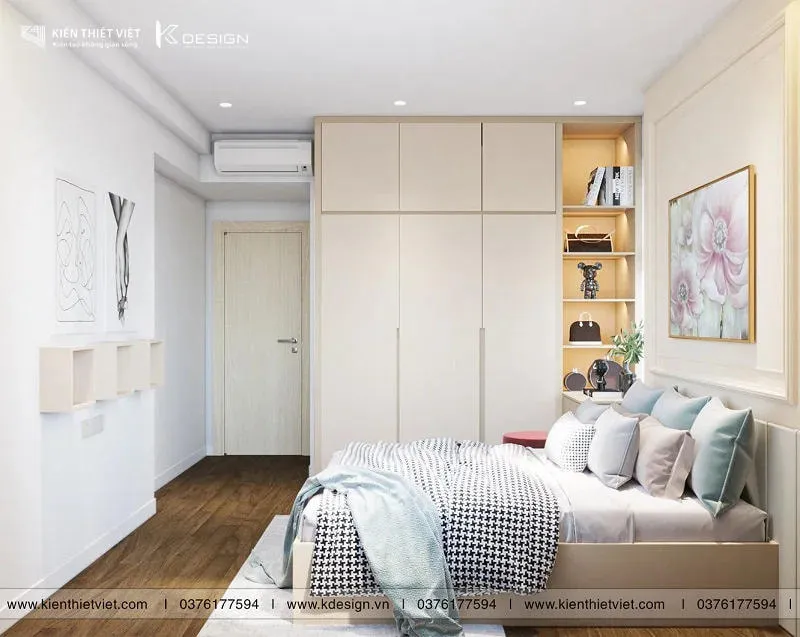 Tranh treo tường trang trí phòng ngủ có cửa sổ