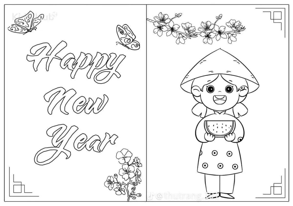 Tranh tô màu cảnh Noel với nhiều nhân vật